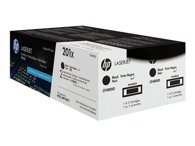2 טונרים שחור מקורי HP 201X CF400X