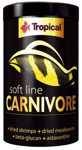 טרופיקל מזון רך לדגים טורפים Tropical Carnivore Soft-Line במשקל 0.32 ק"ג