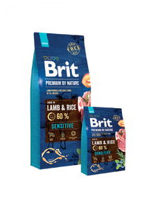 בריט פרמיום כבש סנסטיב מזון לכלב Brit Premium במשקל 3 ק"ג