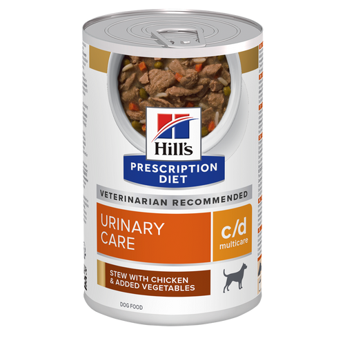 הילס שימורי נזיד c/d | Hill's Prescription Diet מולטיקייר לכלב, 354 גר' (עוף וירקות)