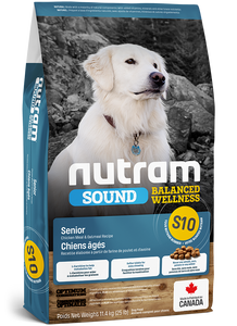 נוטרם סאונד סניור עוף מזון לכלב Nutram Sound S10 במשקל 2 ק"ג