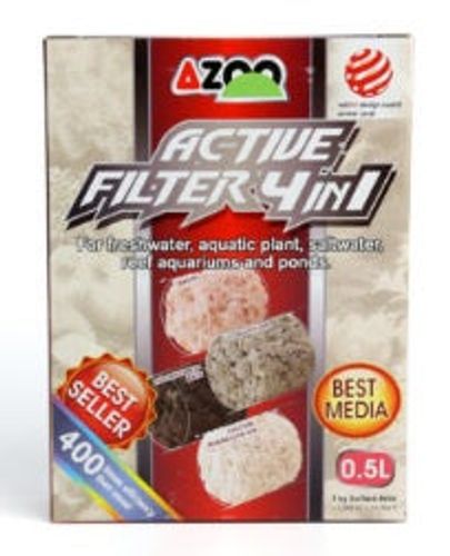 מדיה לפילטר 4 באחד של אזו AZOO מכיל 1 ליטר