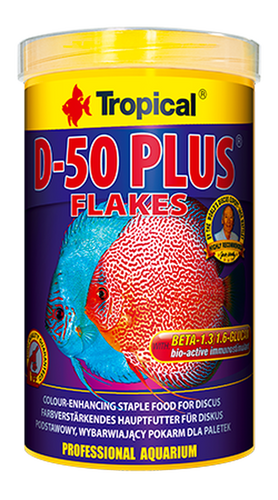טרופיקל די-50 פלוס לדגי דיסקוס Tropical D-50 Plus Flakes מכיל 1 ליטר