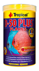 טרופיקל די-50 פלוס לדגי דיסקוס Tropical D-50 Plus Flakes מכיל 1 ליטר