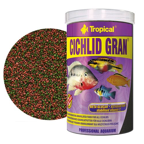 טרופיקל ציקליד גרנולה Tropical Cichlid Gran במשקל 550 גרם