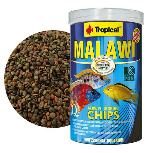 טרופיקל מלאווי צ'יפס לציקליד אפריקאי Tropical Malawi Chips במשקל 520 גרם
