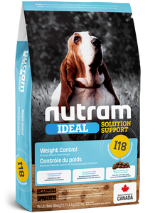 נוטרם אידיאל עוף לשמירת משקל מזון לכלב Nutram IDEAL I18 במשקל 2 ק"ג