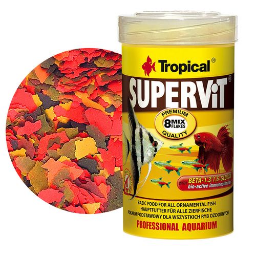 טרופיקל סופרויט פלייקס לדגי נוי Tropical Supervit Flakes במשקל 100 מ