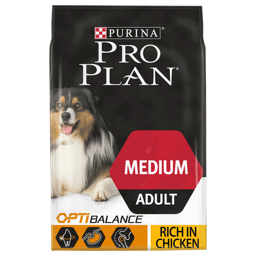 פרו פלאן עוף בוגר גזע בינוני מזון לכלב Pro Plan במשקל 14 ק