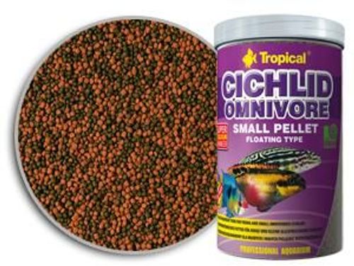 טרופיקל ציקליד אוכלי כל גרנולות קטנות Tropical Cichlid Omnivore Small Pellet