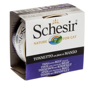 שזיר מעדן גורמה טונה מתובל בפתיתי סטייק פילה Schesir במשקל 85 גרם
