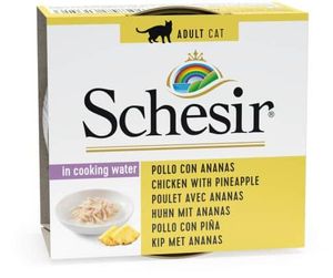 שזיר מעדן נתחוני עוף עם אננס Schesir במשקל 85 גרם