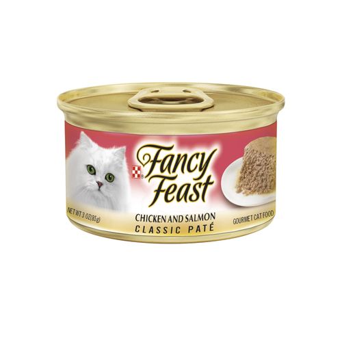 פנסי פיסט פטה עוף עם סלמון Fancy Feast במשקל 85 גרם