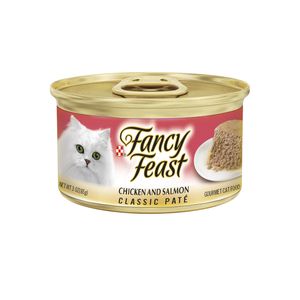 פנסי פיסט פטה עוף עם סלמון Fancy Feast במשקל 85 גרם
