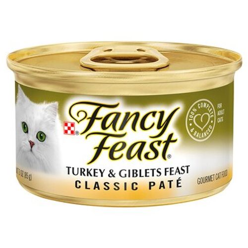 פנסי פיסט מעדן פטה הודו ועוף Fancy Feast במשקל 85 גרם