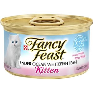 פנסי פיסט מעדן פטה דגי אוקיאנוס לגורי חתול Fancy Feast במשקל 85 גרם