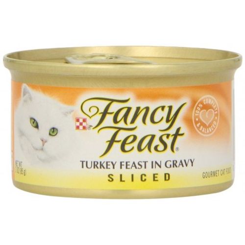 פנסי פיסט נתחי הודו ברוטב Fancy Feast במשקל 85 גרם