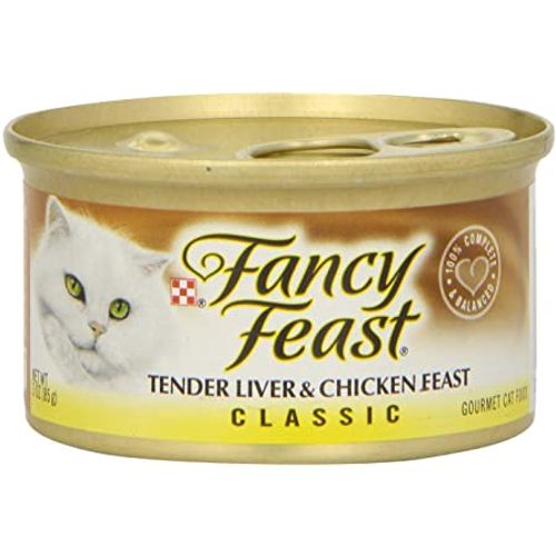 פנסי פיסט מעדן פטה כבד ועוף Fancy Feast במשקל 85 גרם