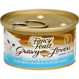 פנסי פיסט סלמון וסול ברוטב עשיר Fancy Feast במשקל 85 גרם