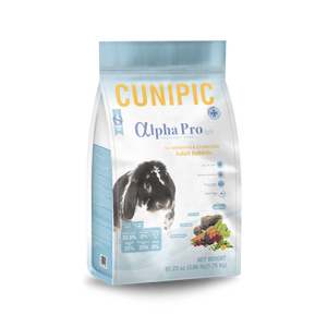 קוניפיק מזון אלפא פרו לארנב מבוגר או מסורס CUNIPIC במשקל 1.75 ק"ג