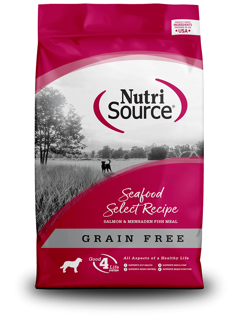נוטרי סורס Nutri Source מזון לכלב כל הגזעים ללא דגנים פירות ים 11.8 ק"ג