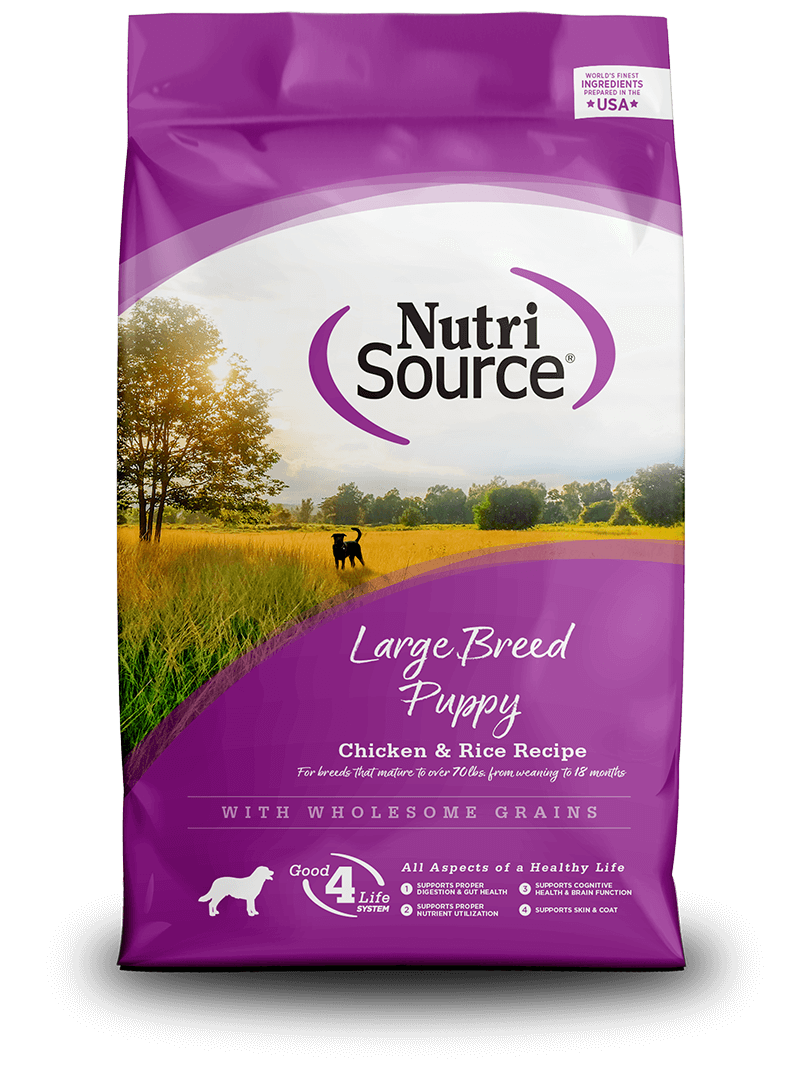 נוטרי סורס Nutri Source מזון יבש לגורים מגזע גדול ללא דגנים הודו ודגים 11.8 ק"ג