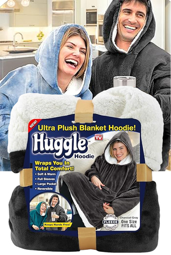 שמיכת פינוק מחממת עם קפוצ’ון הודיס Hoodie Blanket
