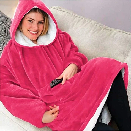 שמיכת פינוק מחממת עם קפוצ’ון הודיס Hoodie Blanket