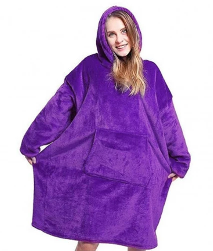 שמיכת פינוק מחממת עם קפוצ’ון הודיס Hoodie Blanket