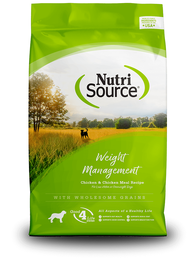 נוטרי סורס Weight Management Nutri Source מזון לכלב בוגר לכל הגזעים דיאטטי עוף ואורז 11.8 ק"ג