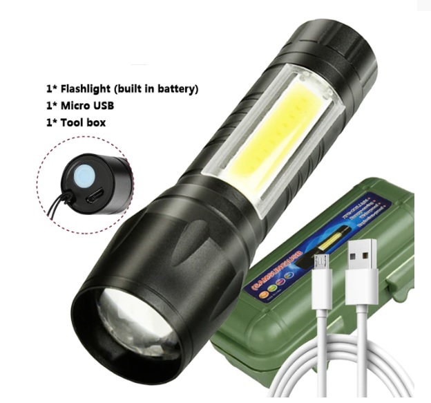 פנס ידני COB נטען SAKAL SKL116034