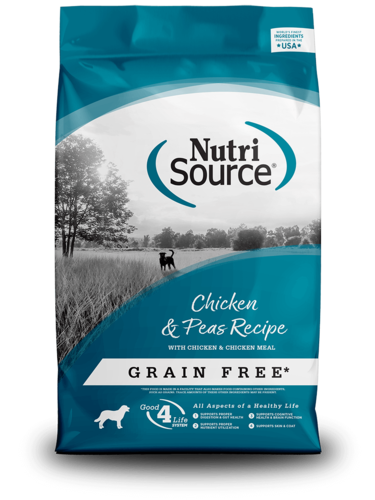 נוטרי סורס Nutri Source מזון לכלב כל הגזעים ללא דגנים עוף ואפונה 1.8 ק