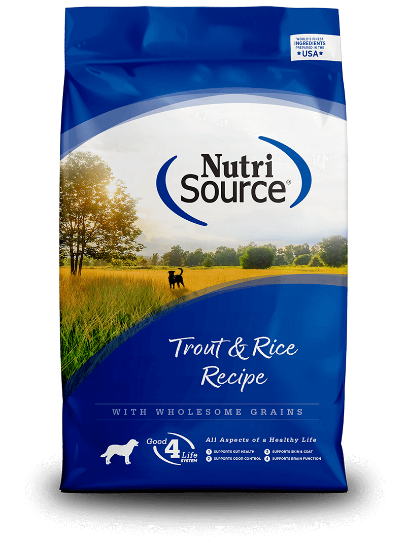 Nutri Source נוטרי סורס מזון לכלב 1.8 ק"ג על בסיס דג טראוט ואורז