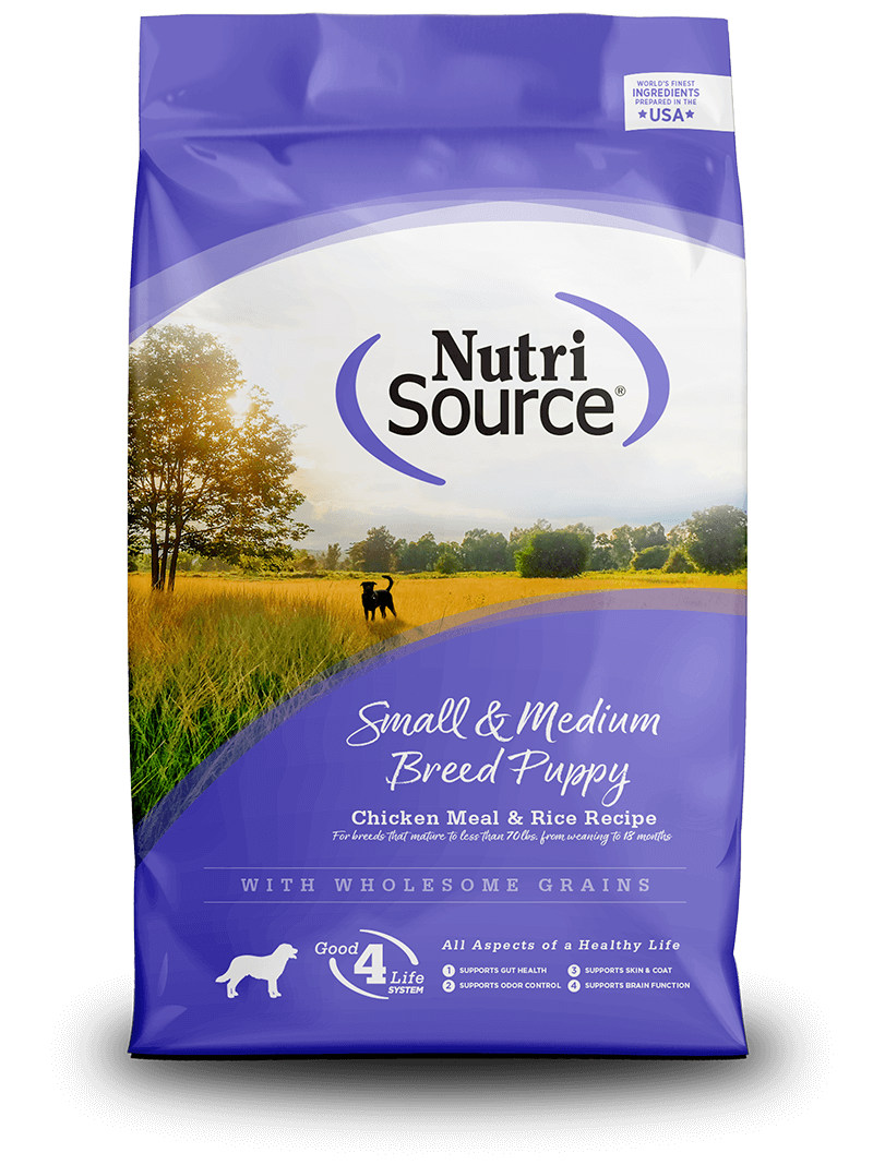 נוטרי סורס Nutri Source מזון לגור גזע קטן ובינוני עוף 1.8 ק"ג