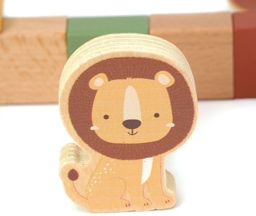 קוביות עץ לבניה 60 חלקים בצבעי פסטל