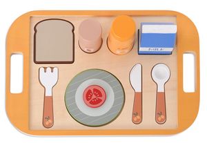 סט ארוחת בוקר 10 חלקים מעץ למשחקי דמיון ויצירתיות