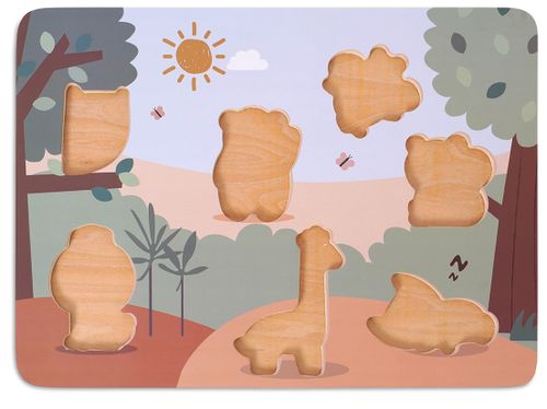 פאזל 7 חלקים מעץ - חיות