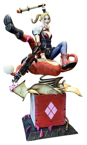 פסל אספנות גדול במהדורה מיוחדת Harley Quinn Arkham Knight 1:8 - הארלי קווין 32 ס