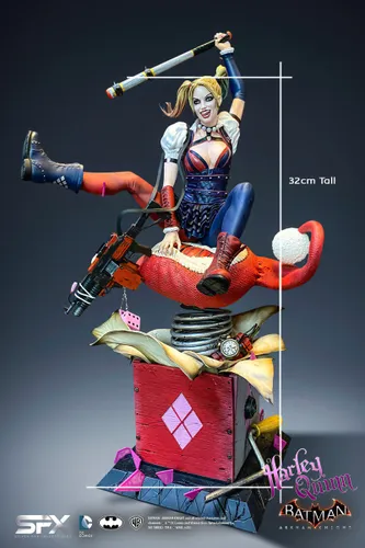 פסל אספנות גדול במהדורה מיוחדת Harley Quinn Arkham Knight 1:8 - הארלי קווין 32 ס