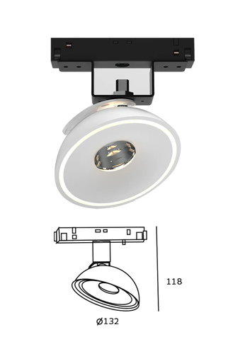 ספוט לפס צבירה מגנט 15W 48V