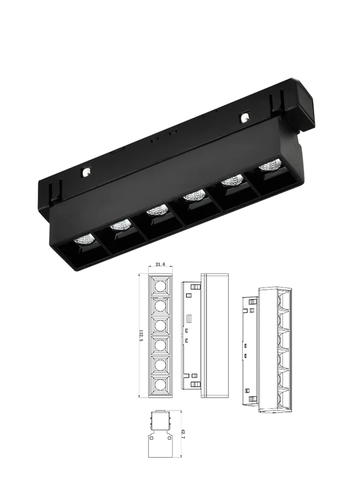 פס מגנט עיניים שחור 4K 6W  48V 