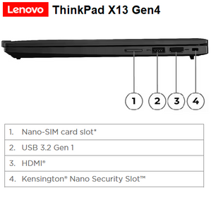 מחשב נייד Lenovo ThinkPad X13 Gen4 i7-FHD-32GB-SSD-2TB