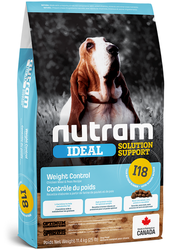 נוטרם אידיאל עוף לשמירת משקל מזון לכלב Nutram IDEAL I18 במשקל 11.4 ק