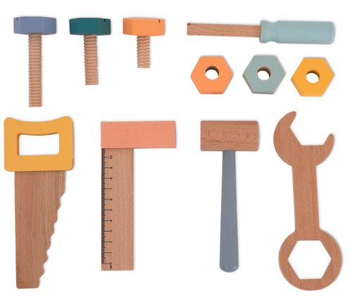 סט כלי עבודה 11 חלקים מעץ