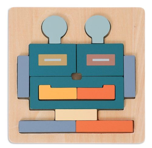 פאזל רובוט 12 חלקים מעץ