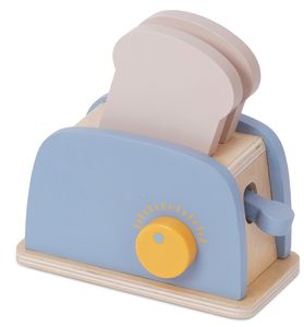 טוסטר צבעוני עם 2 פרוסות לחם מעץ