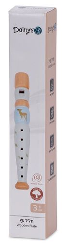 חליל צבעוני עם איורים מעץ