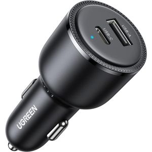 מטען רכב טעינה מהירה עם יציאת USB-C ויציאת USB-A