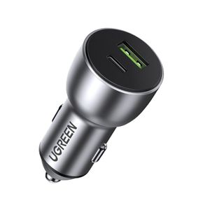מטען מהיר לרכב עם יציאת USB-A ו USB-C