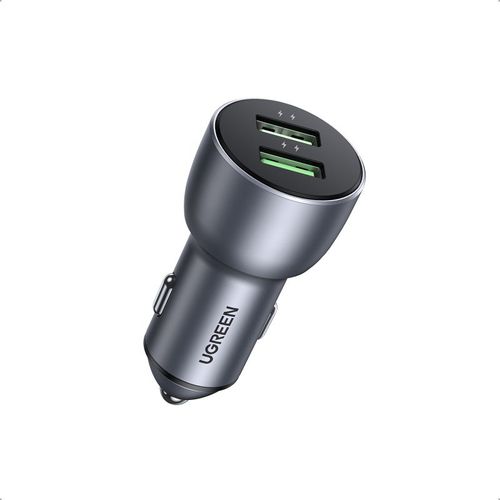 מטען מהיר לרכב עם 2 יציאות USB-A 36W